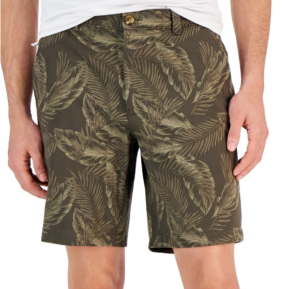 Men’s shorts Men's Lena Leaf Print 9" Shorts, Created for Macy's